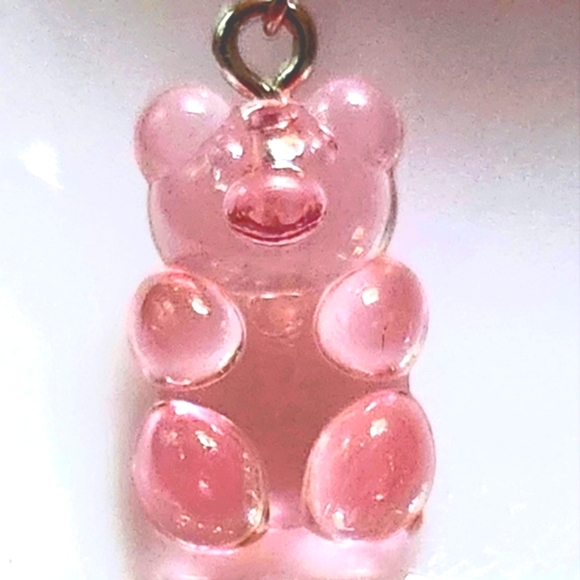 Light Pink Gummy Bear Earrings - Picture 2 of 4